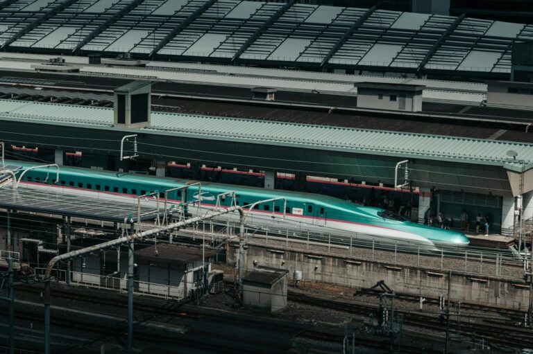 Shinkansen bullet train at Tokyo Station Japan